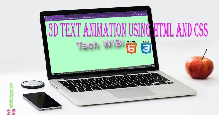 3D Text Animation Using HTML and CSS