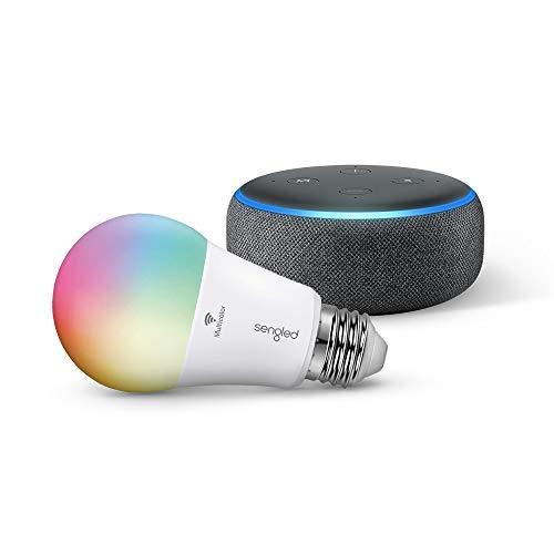 Echo Dot (3rd Gen) - sensible speaker with Alexa - Charcoal with Sengled Bluetooth Color bulb - The Shop Info - A Good Online Shopping Website.