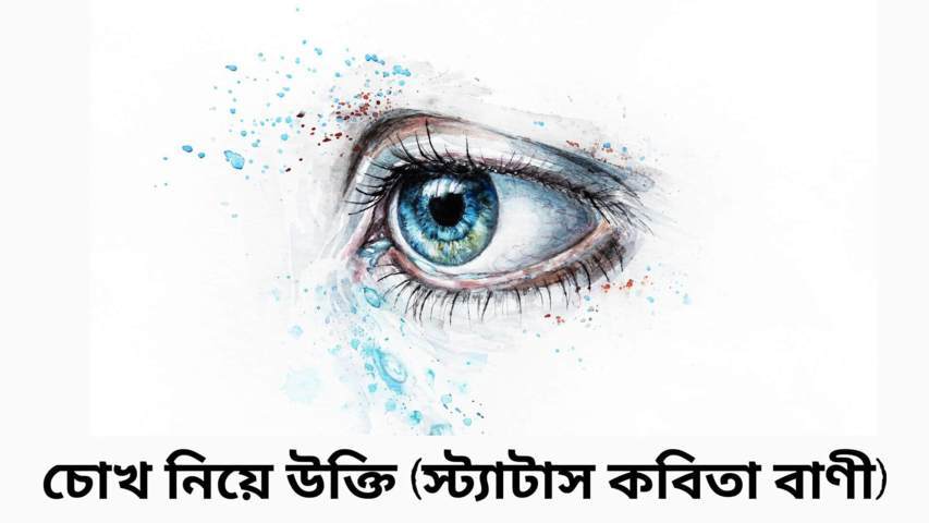 130+ চোখ নিয়ে উক্তি (স্ট্যাটাস কবিতা বাণী)