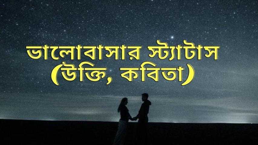 ভালোবাসার স্ট্যাটাস | Bangla Love Status (উক্তি, কবিতা)