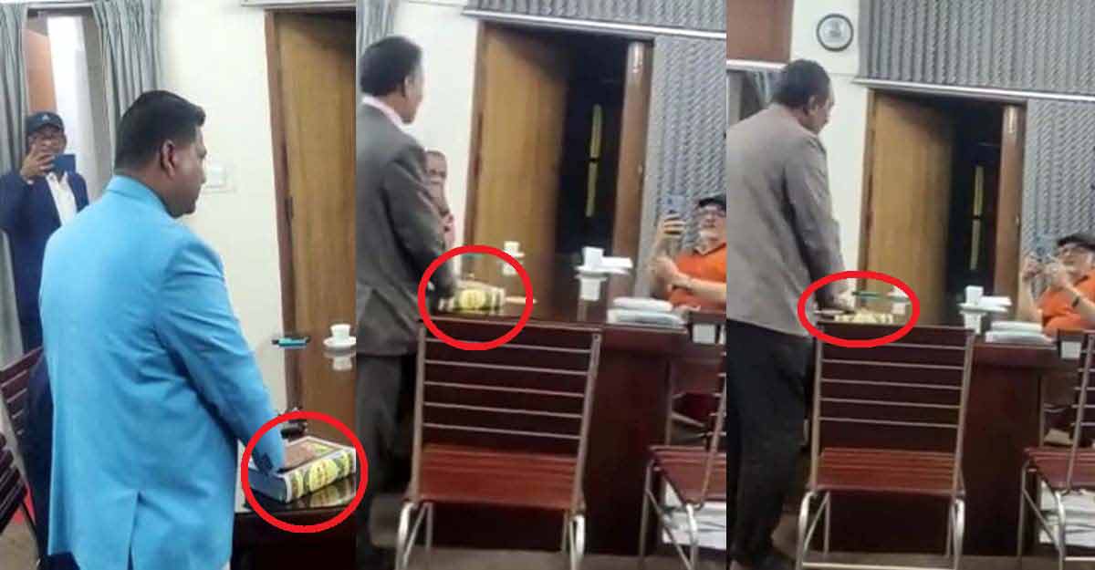 নৌকা না ছাড়তে কোরআন ছুঁয়ে শপথ করালেন এমপি - Nobokontho24