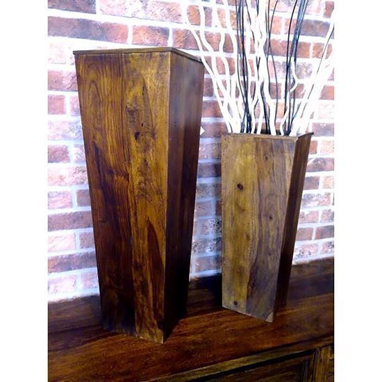 Planter Set 2 pcs - Buy solid wood home decor accessories | The Home Dekor