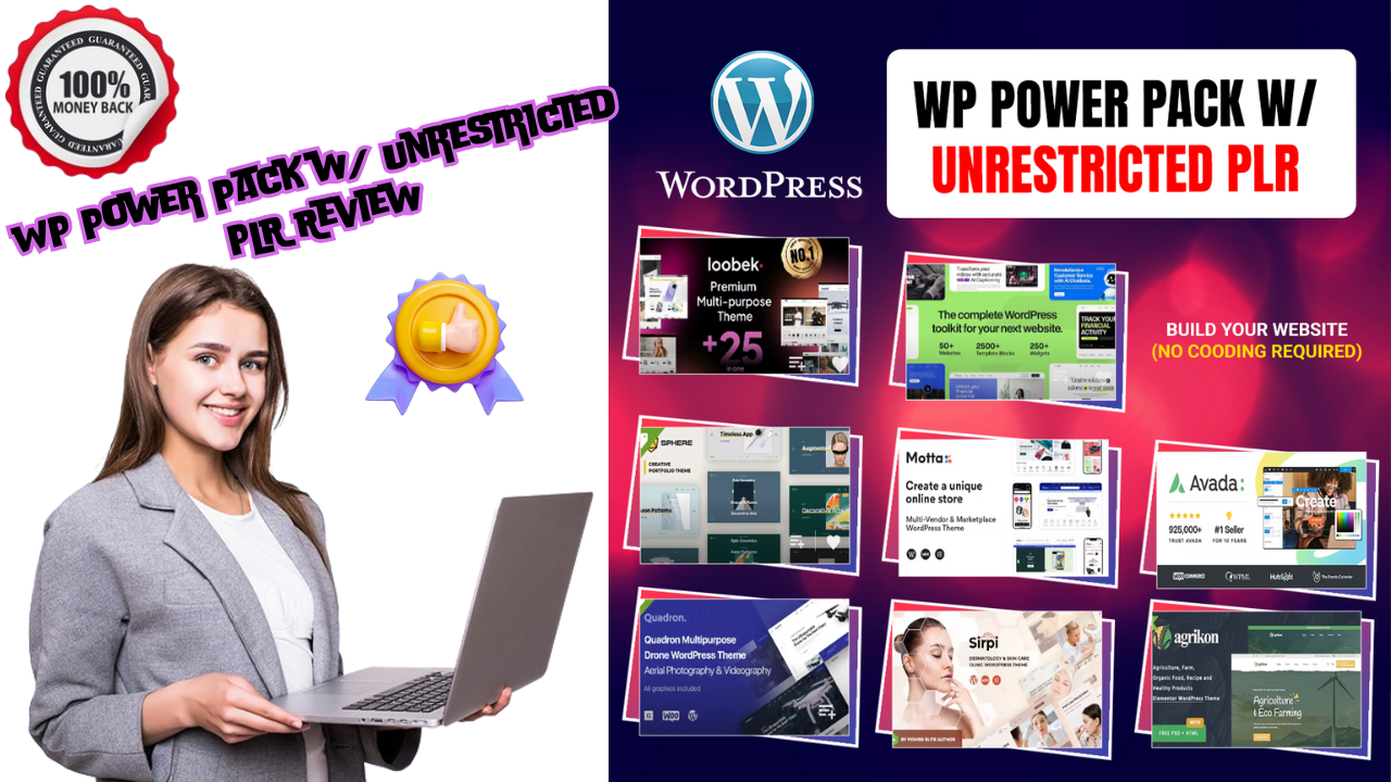 WP Power Pack w/ Unrestricted PLR Review -  Profit Easily with