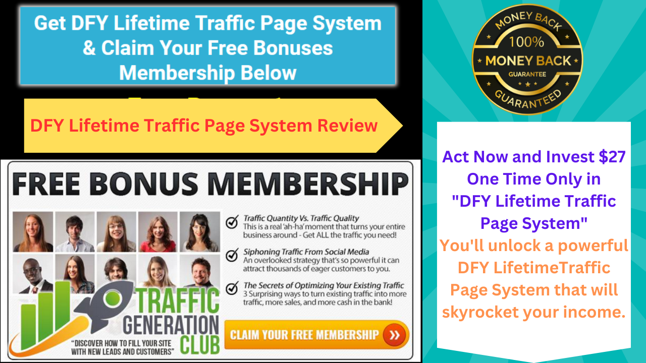 Dfy Lifetime Traffic Page System Review – Done For You Get Read