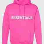 pink essentials hoodie