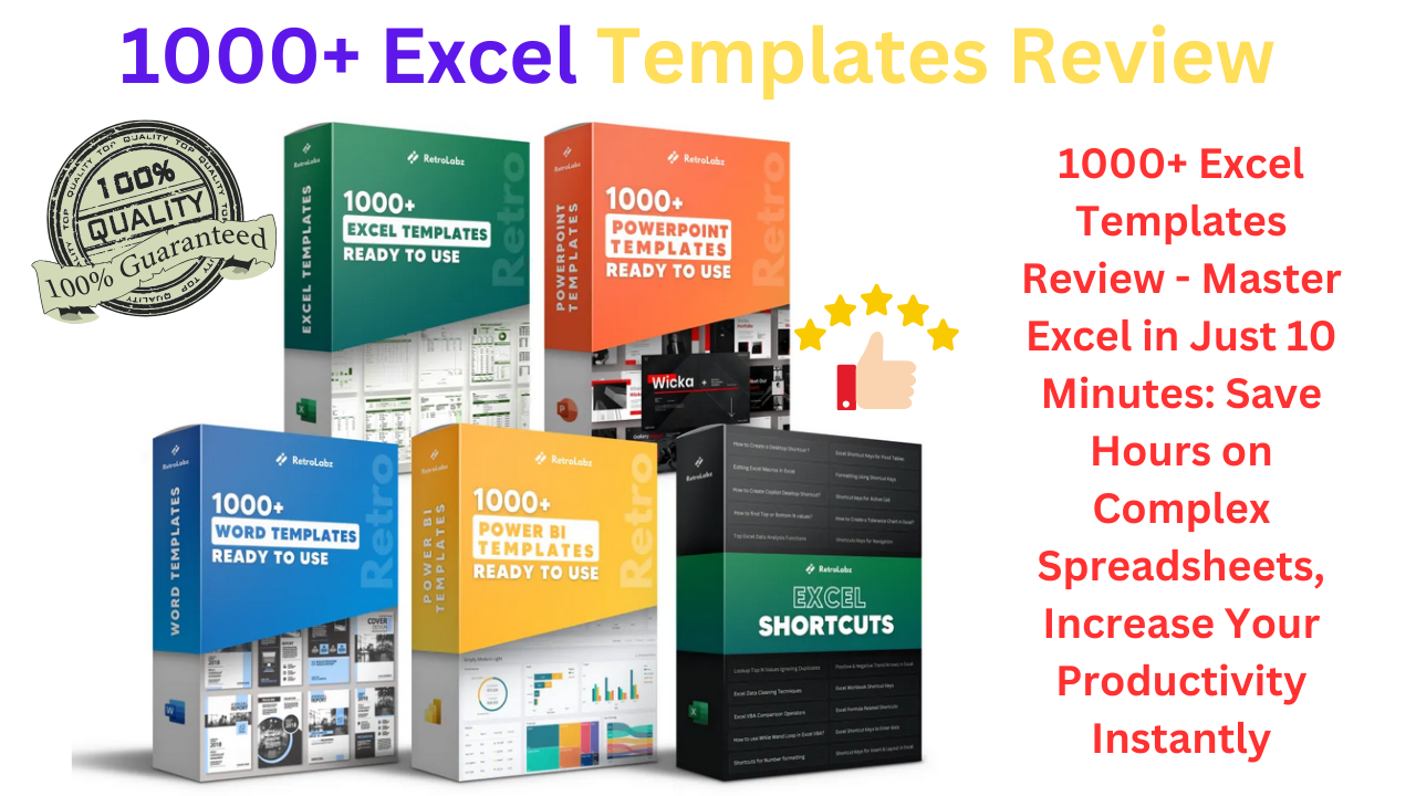 1000+ Excel Templates Review - Master Excel in Just 10 Minutes