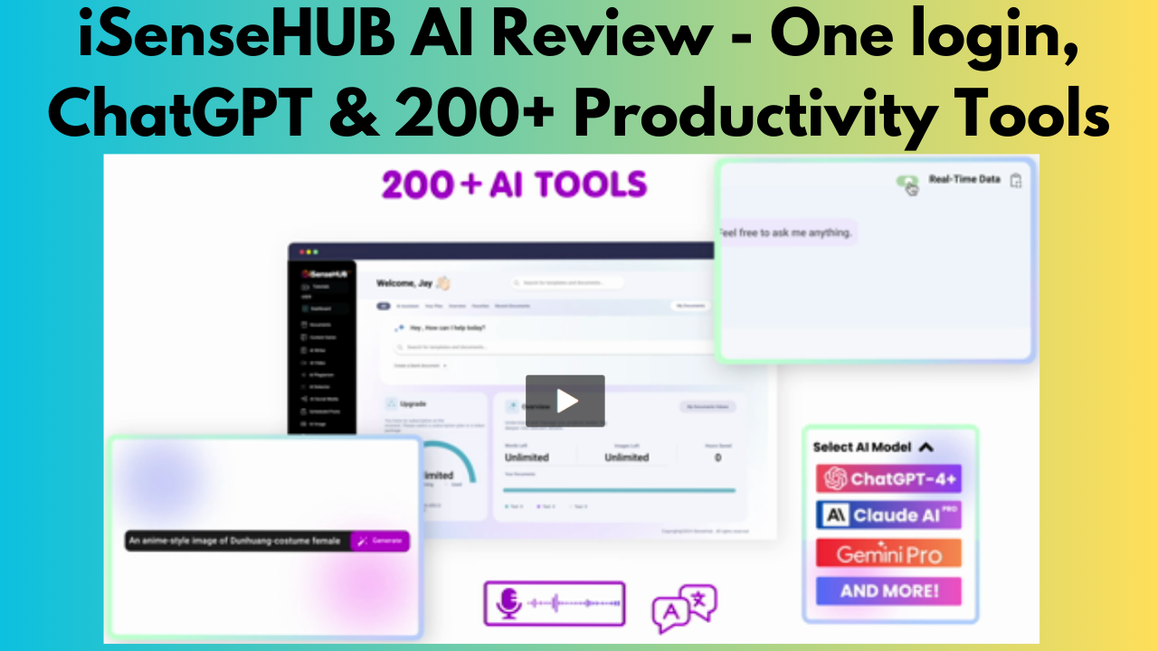 iSenseHUB AI Review - One login, ChatGPT & 200+ Productivity