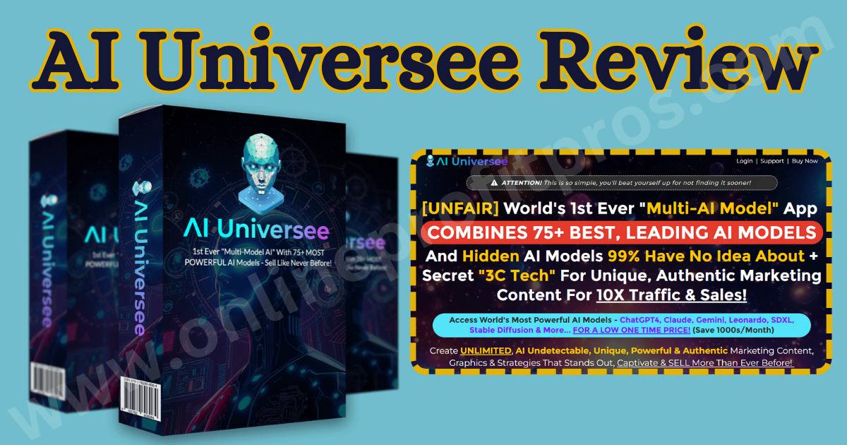 AI Universee Review | 75+ Advanced AI Models in ONE App | Online Profit Pros