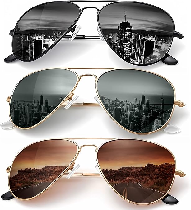 KALIYADI Classic Aviator Sunglasses for Men and Women