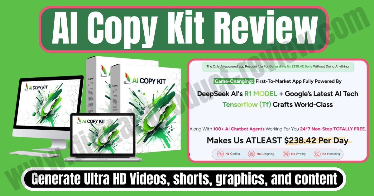 AI Copy Kit Review | Ultra HD Videos, shorts, graphics and content