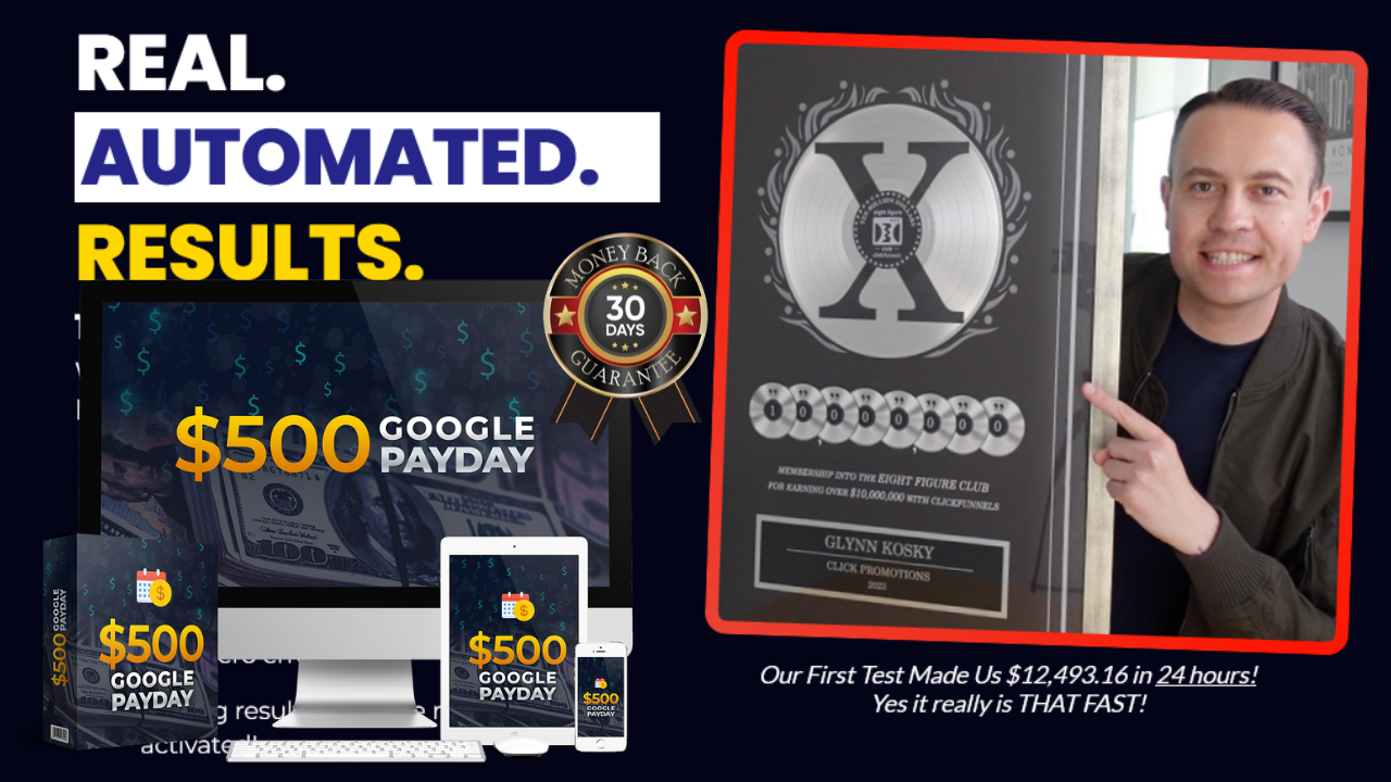 $500 Google Payday Review - Clone The Automated A.I Google