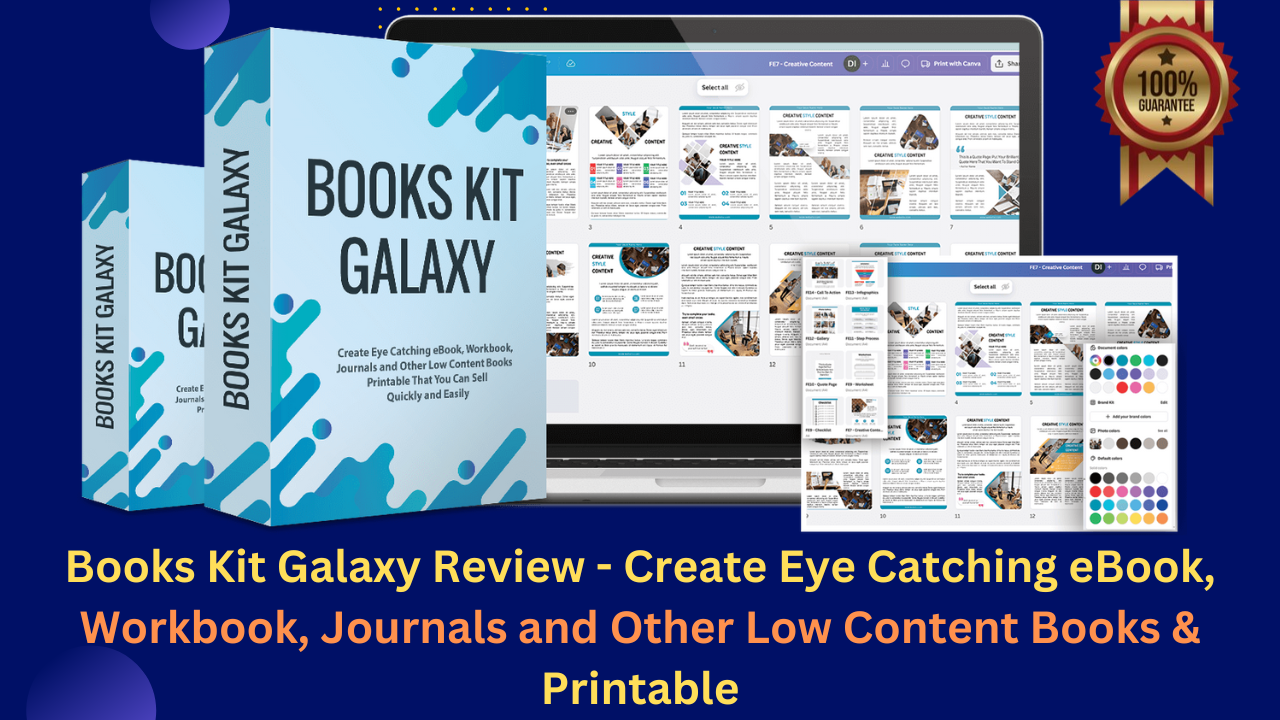 Books Kit Galaxy Review - Create Eye Catching eBook, Workbook,