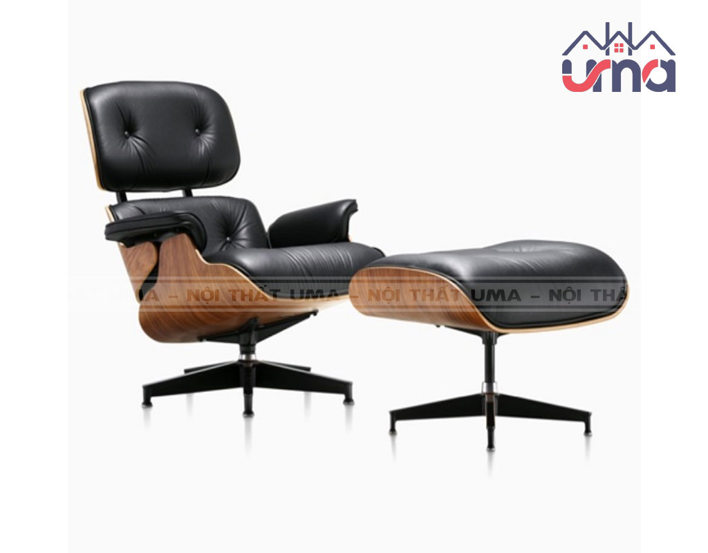 Ghế Eames Lounge & Ottoman da bò Nappa GTG003