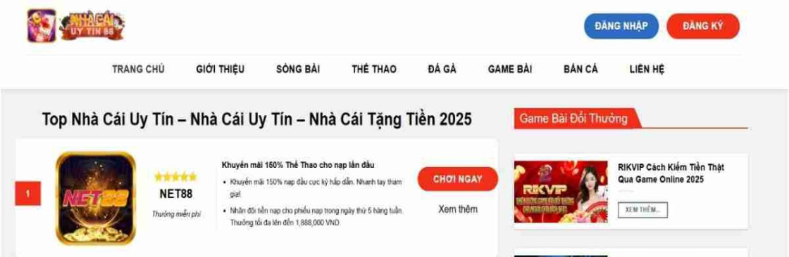 Top Nhà Cái Uy Tín Nhà Cái Tặng Tiền