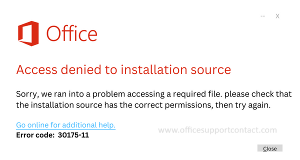 Fix Error Code 30175-11 When Installing Microsoft Office 365