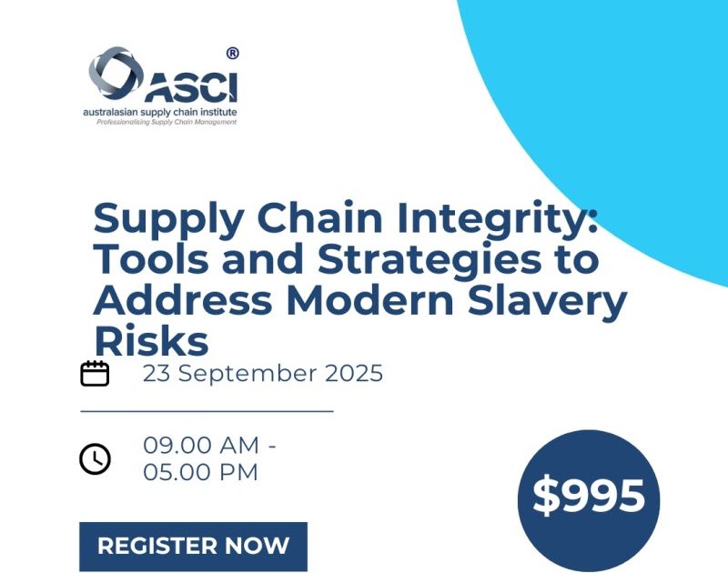 Supply Chain Integrity Course — Tools & Strategies to Address Modern Slavery Risks