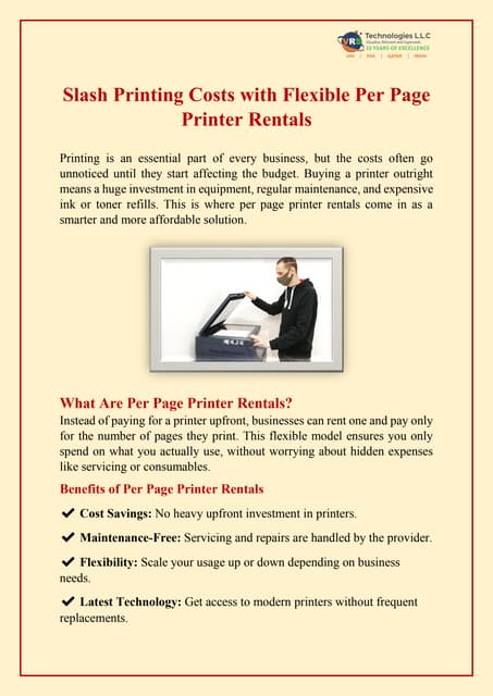 Slash Printing Costs with Flexible Per Page Printer Rentals | PDF
