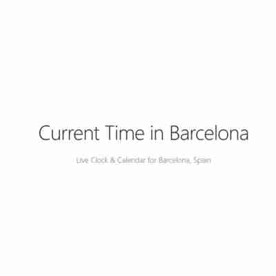 Time in Barcelona