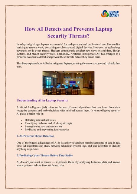 How AI Detects and Prevents Laptop Security Threats? | PDF