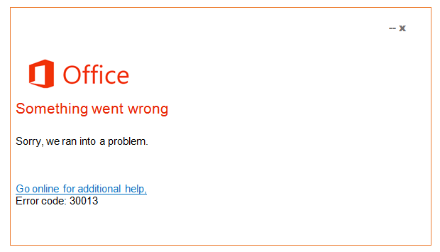 Fix Microsoft 365 Office Install Error code 30013