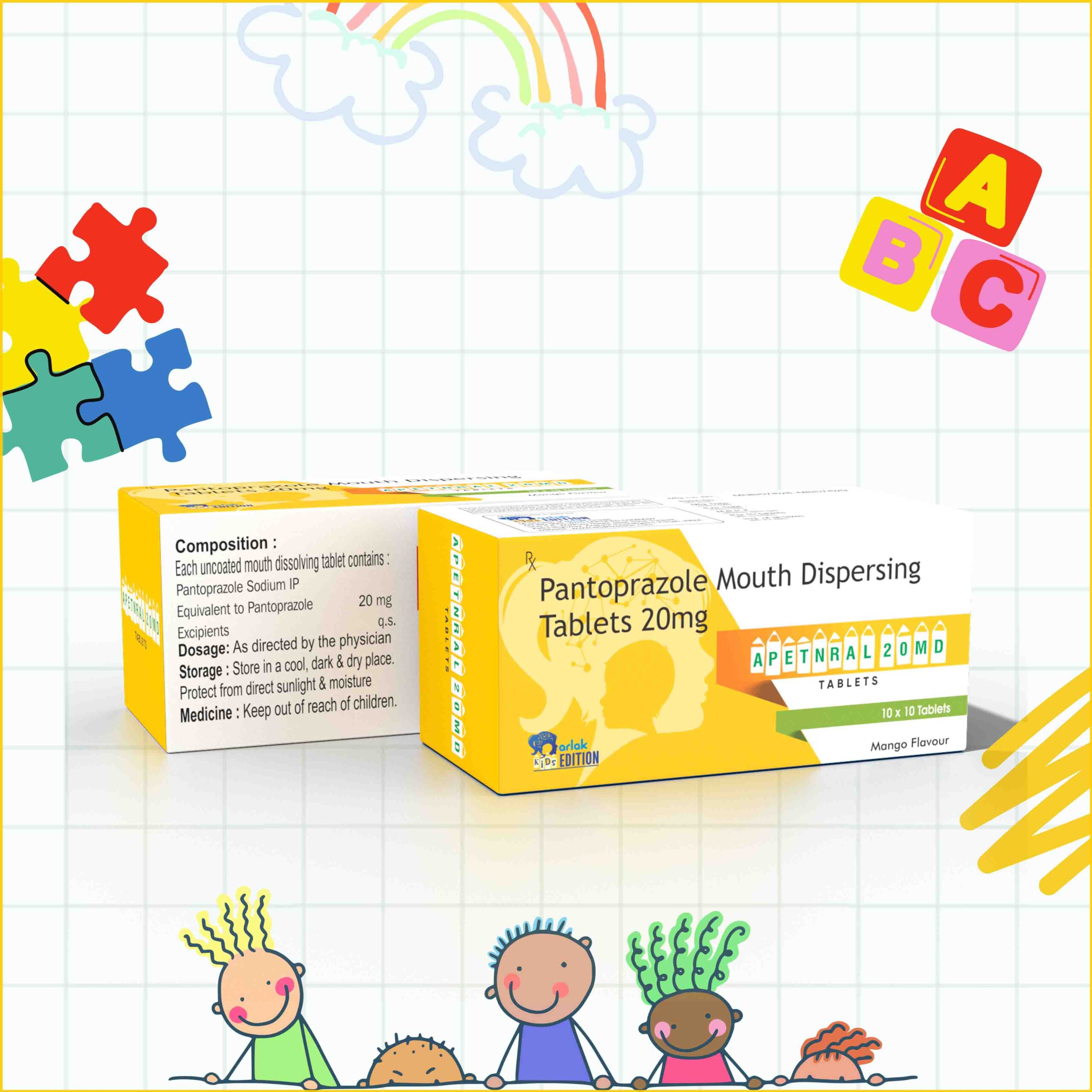 PANTOPRAZOLE 20 MOUTH DISSOLVING TABLET (MANGO FLAVOUR) - APENTRAL 20 MD TABLET