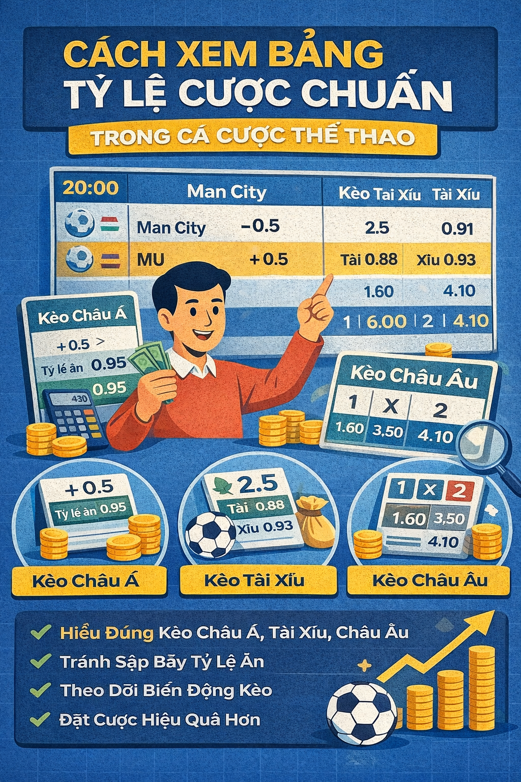 Cách Xem Bảng Tỷ Lệ Cược Chuẩn Trong cá cược thể thao