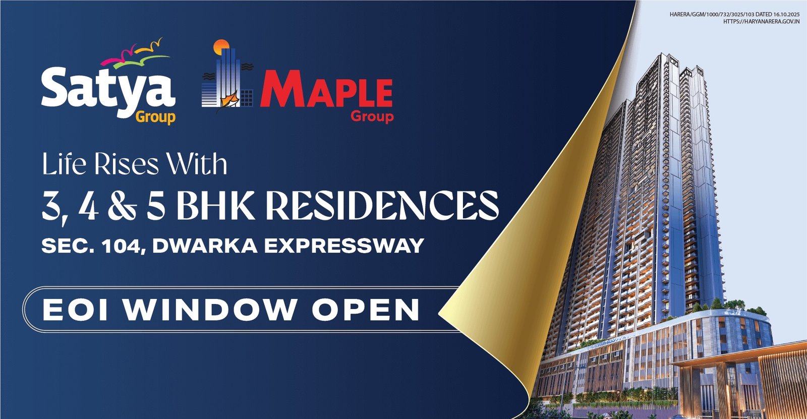 Satya Maple 104 Sector 104 Gurgaon | Satya Levante Residences